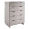 Manhattan Comfort Granville Light Grey 5-Drawer Chest and 6-Drawer Double Dresser, Set of 2 GRAN066 - alternate 4
